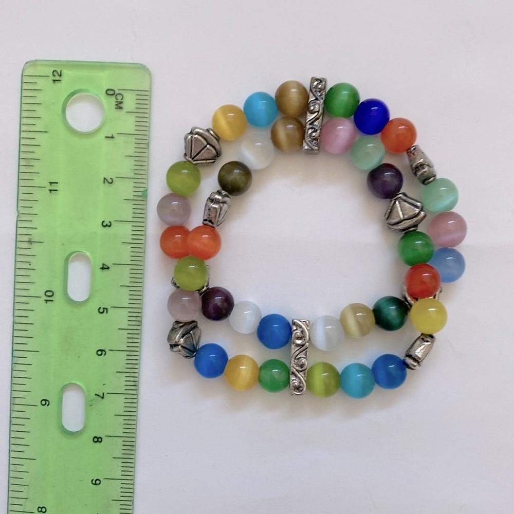 Semi-Precious Beaded Bracelet Multicolor Women and Kids